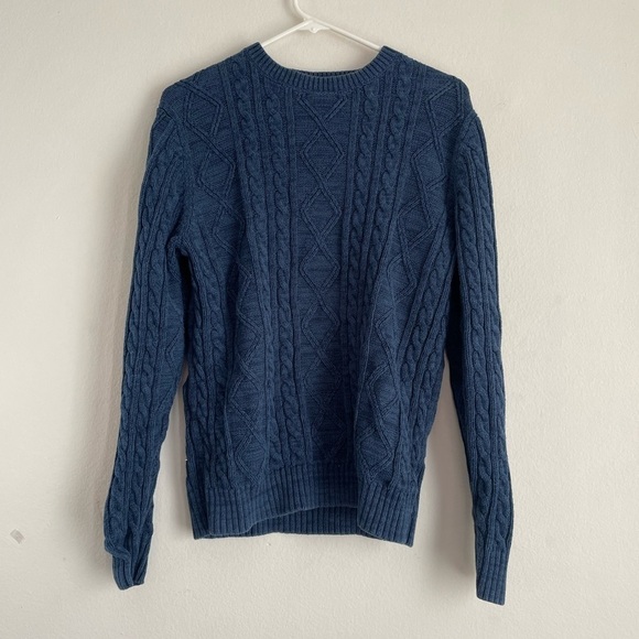 Urban Outfitters CPO Provisions Blue cable knit sweater - Picture 1 of 8
